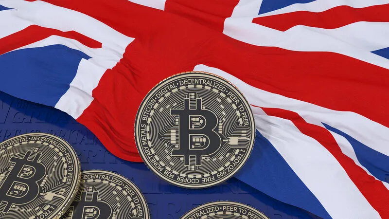 Bitcoin British flag